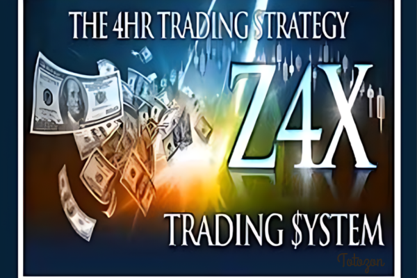 Image showing a trader analyzing long-term trading charts on a computer screen, representing the educational content of the Z4X Long Term Trading System.