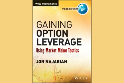 Jon Najarian teaching options leverage and market maker tactics during a seminar, with participants engaged in learning