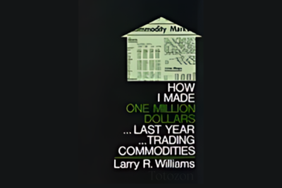 Larry Williams presenting a chart on his million-dollar trading strategy