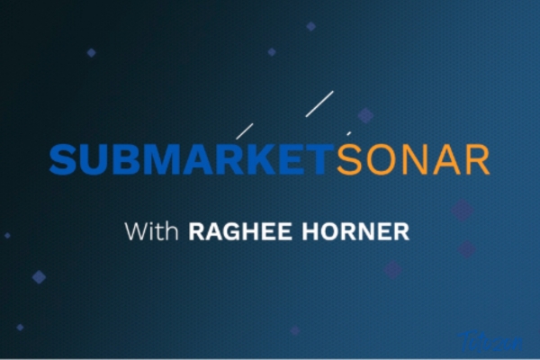 Raghee Horner presenting Submarket Sonar with charts and indicators