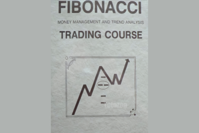 Trader analyzing Fibonacci retracement levels on a chart 1