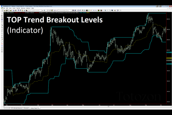 Trader analyzing charts for trend breakout levels with TopTradeTools.