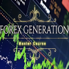 Trader using the Forex Generation Master Course on a computer to analyze market trends and improve trading strategies