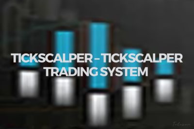 Trader using the TickScalper Trading System on a computer