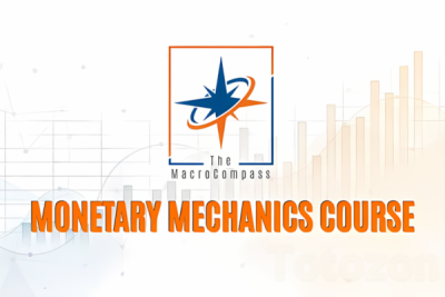 A dynamic financial chart representing global monetary systems and central banking symbolizing the depth of content in the Monetary Mechanics Course 2024