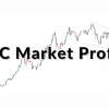 A trader analyzing BTC Market Profile charts, focusing on volume and price distribution to make informed trading decisions