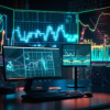 A trader analyzing charts on a computer screen with AAA Quants trading tools