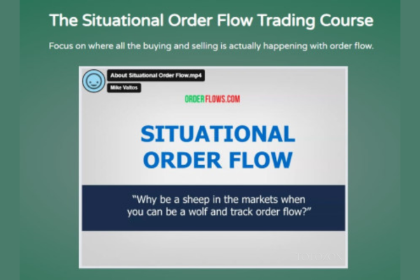 A trader analyzing order flow data on multiple screens, guided by Mike Valtos' trading course