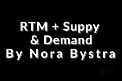 A trading chart with highlighted Supply and Demand zones, symbolizing the strategic application of RTM and market analysis