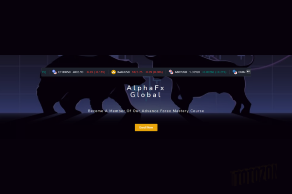 Alpha Forex Global dashboard showcasing advanced trading modules