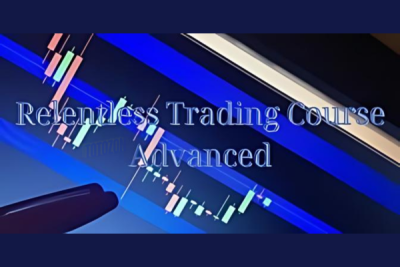 Relentless Trading Course dashboard showcasing various learning modules