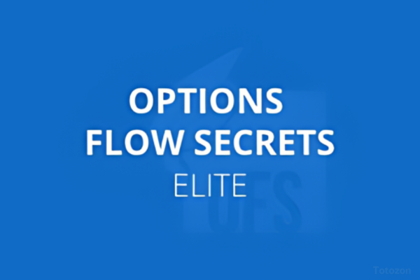 Trader analyzing options flow data on a screen during the Options Flow Secrets Elite course img