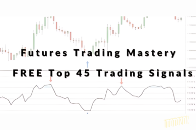 trader analyzing futures market charts on a computer screen, showcasing the use of trading signals.